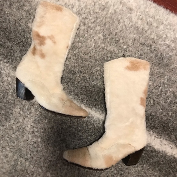 🎯Fur cowboy boots - Picture 1 of 5